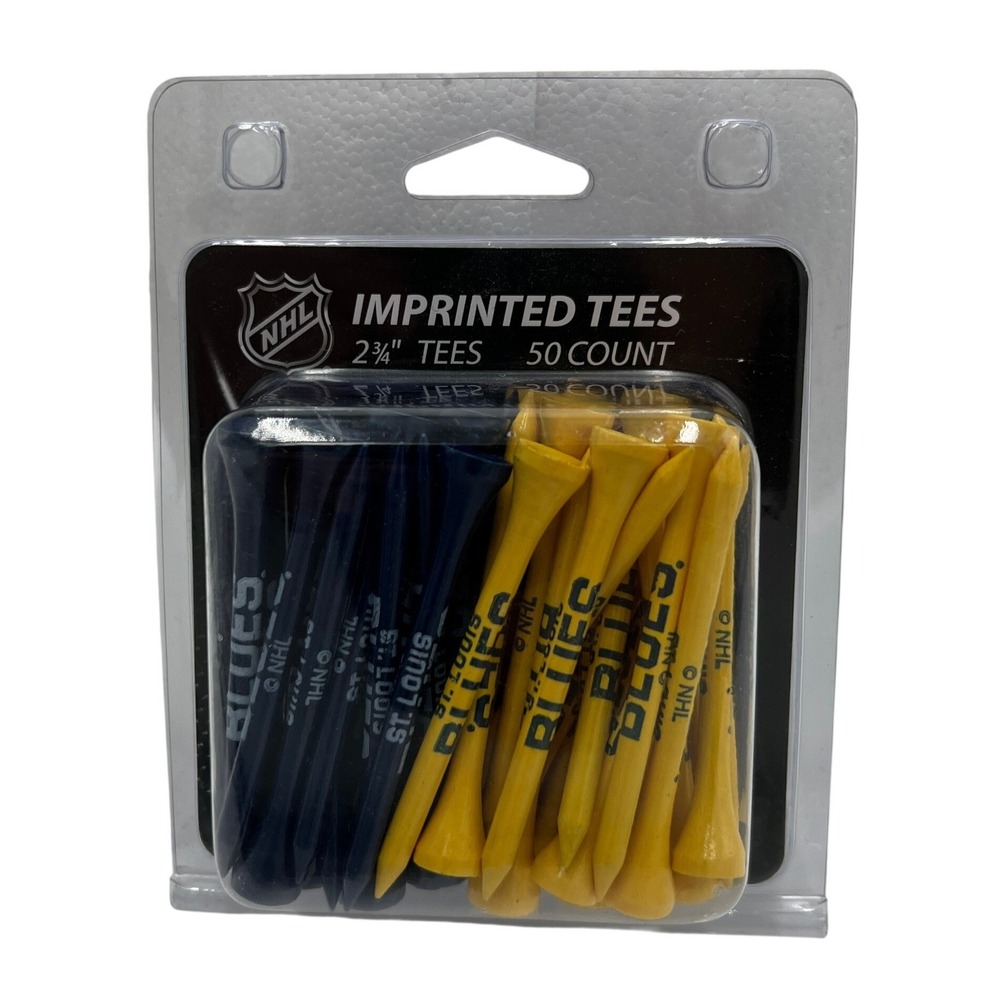 NHL St Louis Blues Team Golf Imprinted 2 3/4" Wood Tees 50 Count New Pack